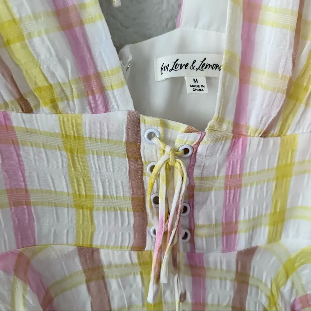 For Love & Lemons Rue Puff Sleeve Mini Dress - Picture 10 of 12